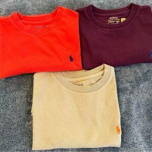 Polo by Ralph Lauren Beige, Wine and orange t-shirts